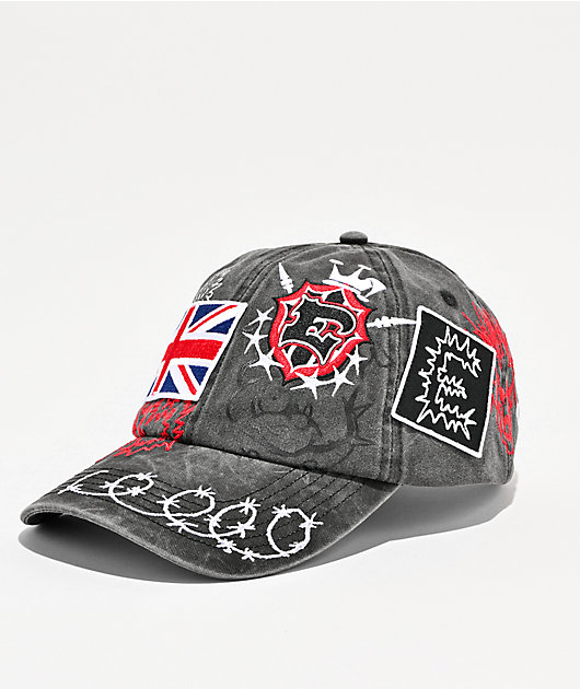 Empyre Johnny Patched Black Wash Strapback Hat