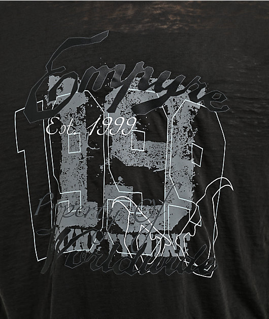 Empyre Julien Black Oversized Burnout T-Shirt
