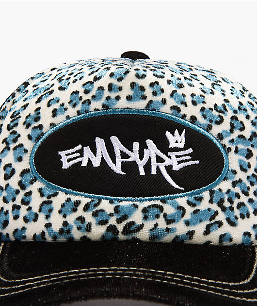 Empyre Jungle Black & Blue Velvet Trucker Hat