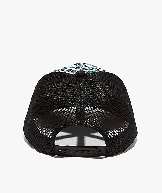 Empyre Jungle Black & Blue Velvet Trucker Hat