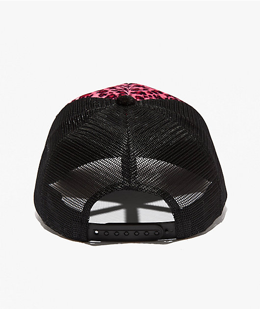Empyre Jungle Black & Pink Velvet Trucker Hat