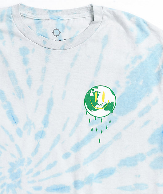 Empyre Keep It Clean Blue & White Washed Tie Dye T-Shirt
