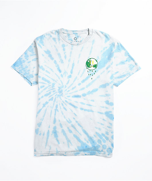 Empyre Keep It Clean Blue & White Washed Tie Dye T-Shirt
