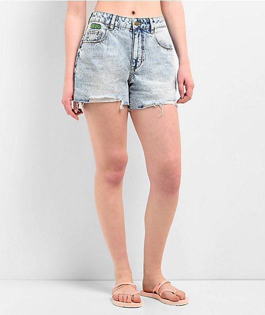 Empyre Kickback Light Wash Denim Cutoff Shorts Zumiez