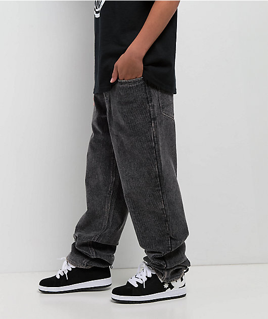 Empyre Kids Black Wash Corduroy Loose Fit Pants