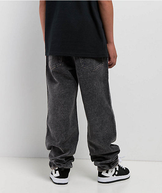Empyre Kids Black Wash Corduroy Loose Fit Pants