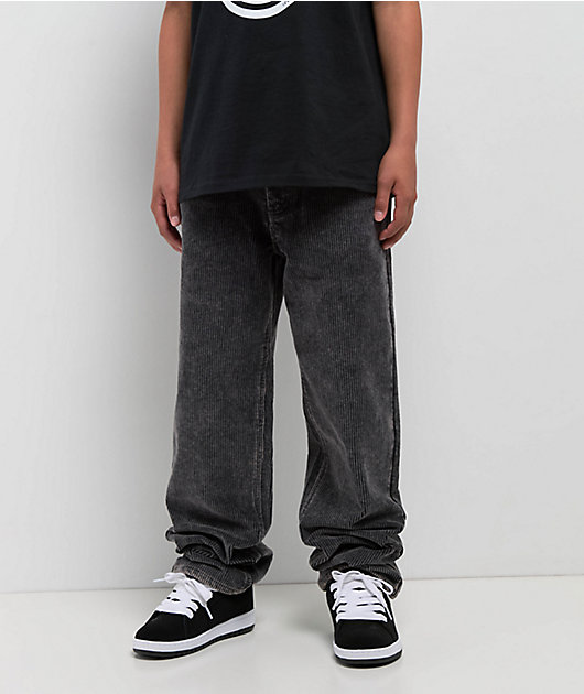 Empyre Kids Black Wash Corduroy Loose Fit Pants