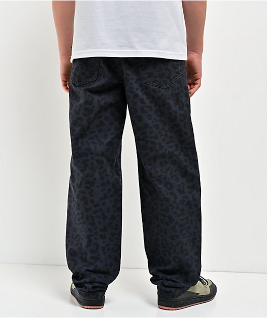 Empyre Kids Cheetah Black Loose Fit Canvas Skate Jeans