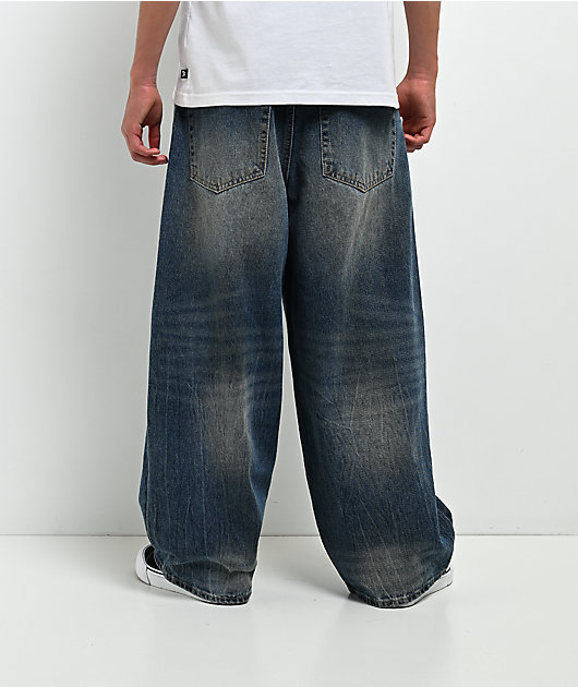 Empyre Kids Horse Power Blue Wash Ultra Wide Skate Jeans