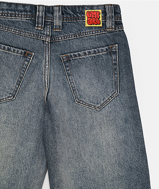 Empyre Kids Loose Fit Spin Blue Skate Shorts