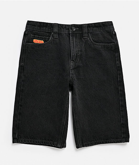 Empyre Kids Shmutz Black Wash Loose Fit Skate Shorts