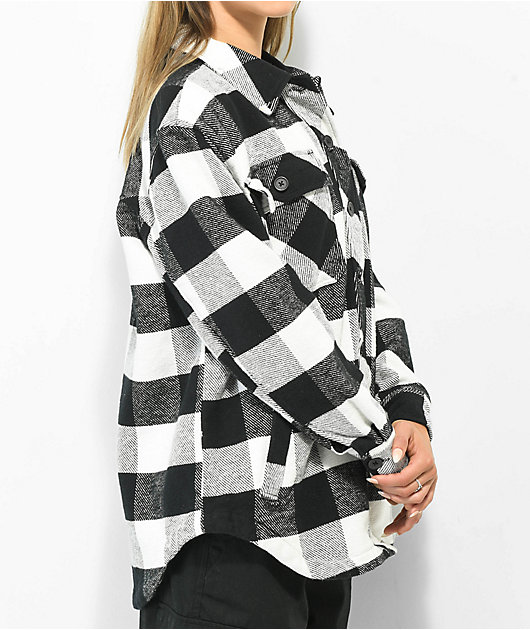 Empyre Kiva Black & White Brushed Plaid Jacket