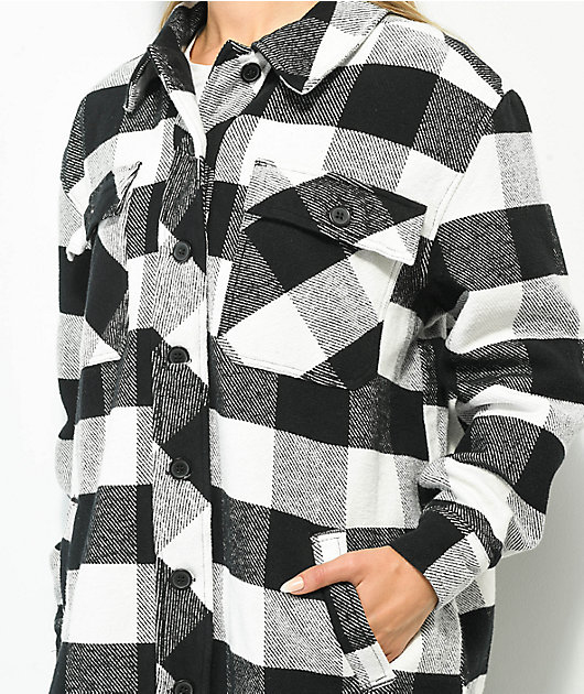 Empyre Kiva Black & White Brushed Plaid Jacket