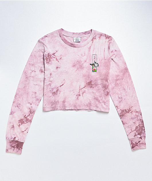 pink tie dye long sleeve shirt
