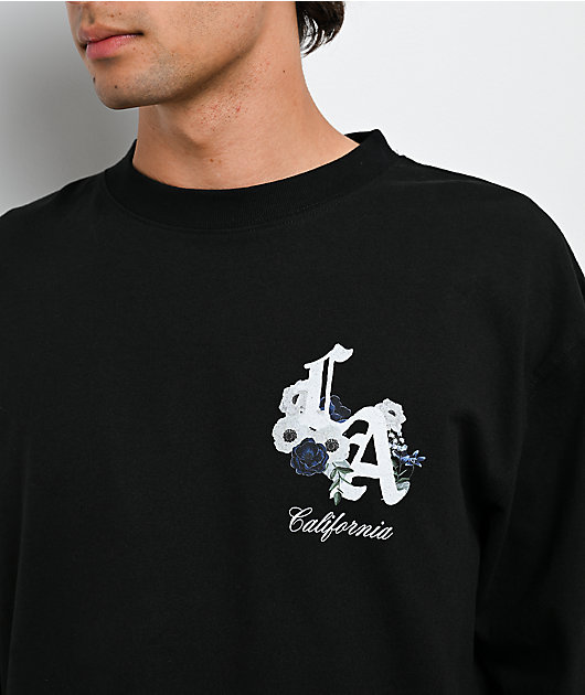Empyre LA Floral Black Long Sleeve Boxy T-Shirt