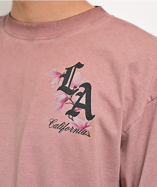 Empyre LA Floral Blush Pink Wash Long Sleeve T-Shirt