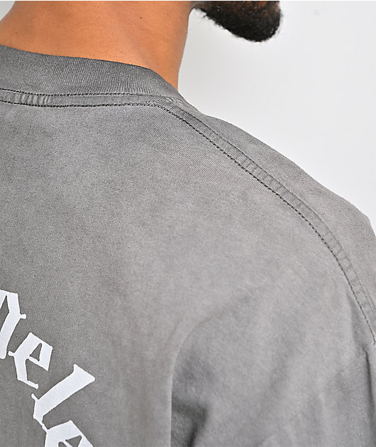Empyre LA Floral Grey Oil Wash Long Sleeve T-Shirt