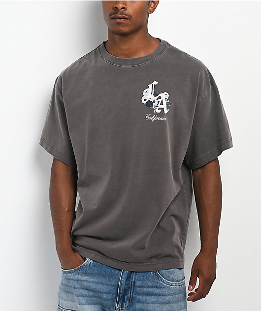 Empyre LA Floral Grey Wash T-Shirt