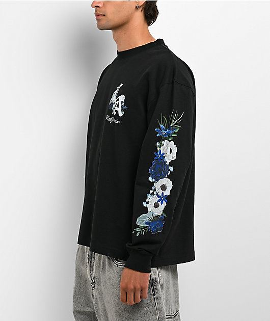 Empyre LA Floral Vintage Black Boxy T-Shirt