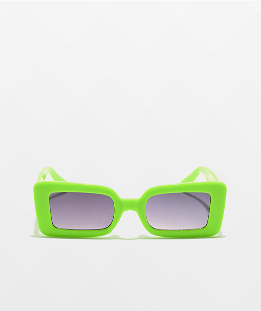 Green best sale oversized sunglasses