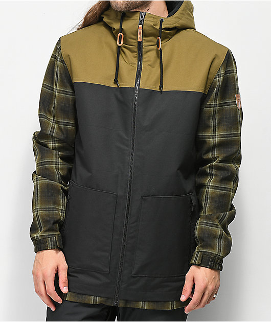 plaid snowboard jacket