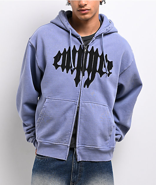 Empyre Leg Cramp Blue Zip Hoodie