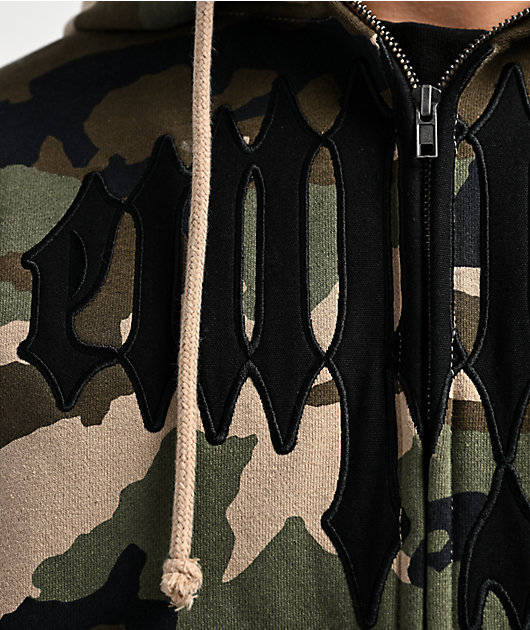 Empyre Leg Cramp Brown Camo Zip Hoodie