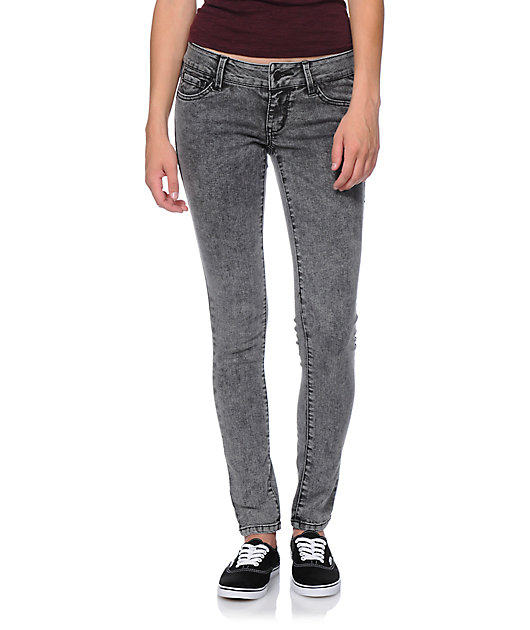 black acid wash jeggings