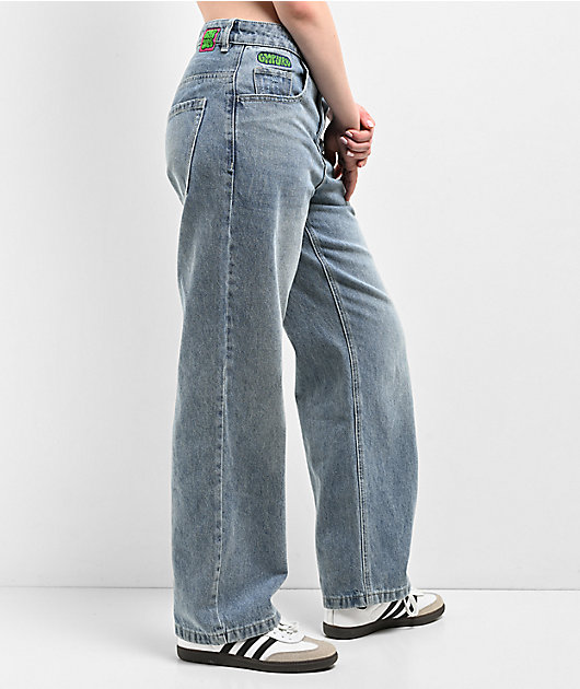 Straight Leg Jeans - Park Wash