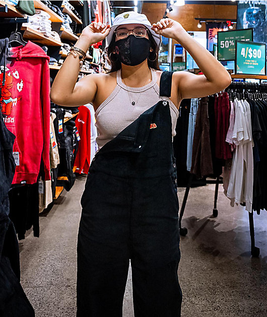 Empyre Loose Fit Black Corduroy Overalls Zumiez