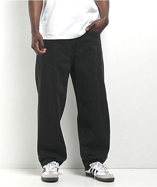 Fashion 2 Plain Baggy Joggers For Men And Women- Black/Ash