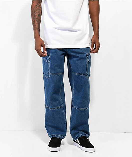 Pocket Cargo Denim Jeans - sosorella
