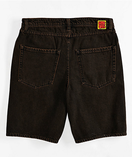 Empyre Loose Fit Brown Denim Skate Shorts