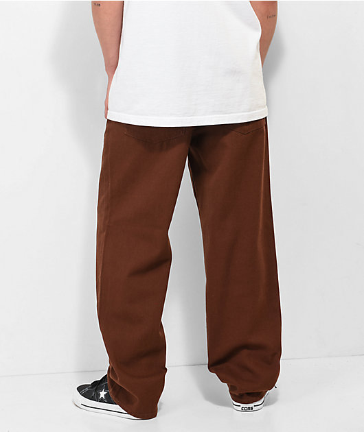 Empyre Loose Fit Brown Skate Jeans