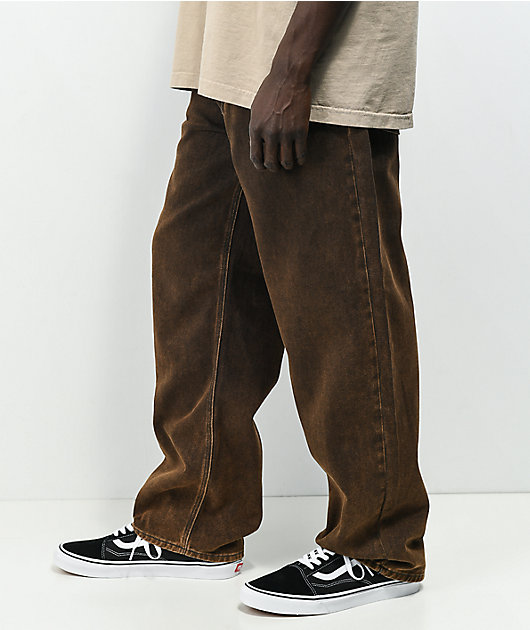 brown baggy trousers