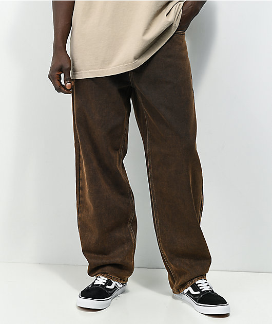 Hot Brown Men Baggy Fit Cargo  Offduty India