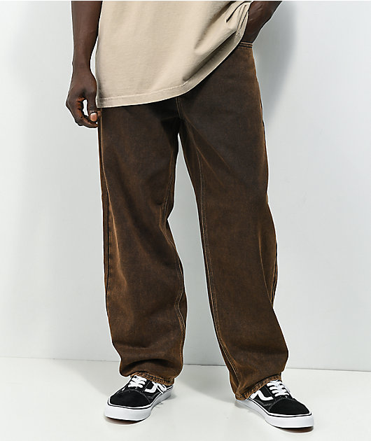 Brown denim pants new arrivals