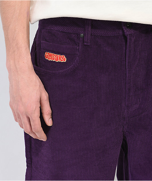 Empyre Loose Fit Dark Purple Corduroy Skate Pants