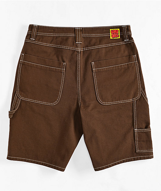 Empyre Loose Fit Double Knee Brown Shorts