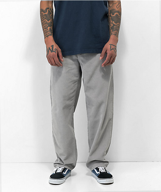 Empyre Loose Fit Grey Corduroy Skate Pants | Zumiez