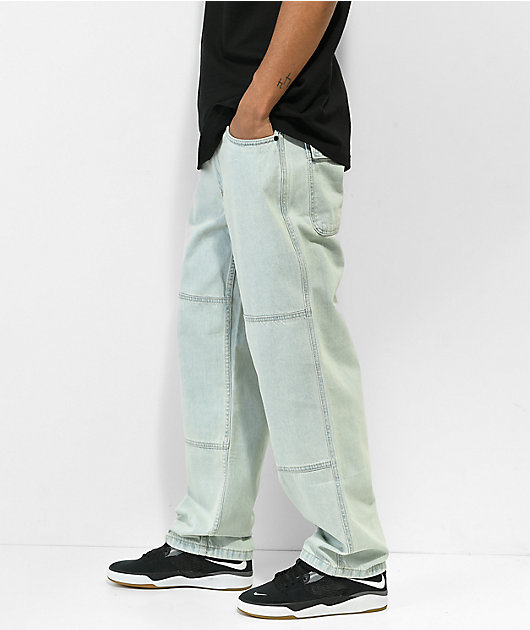 Route One Denim Carpenter Pants - Light Wash