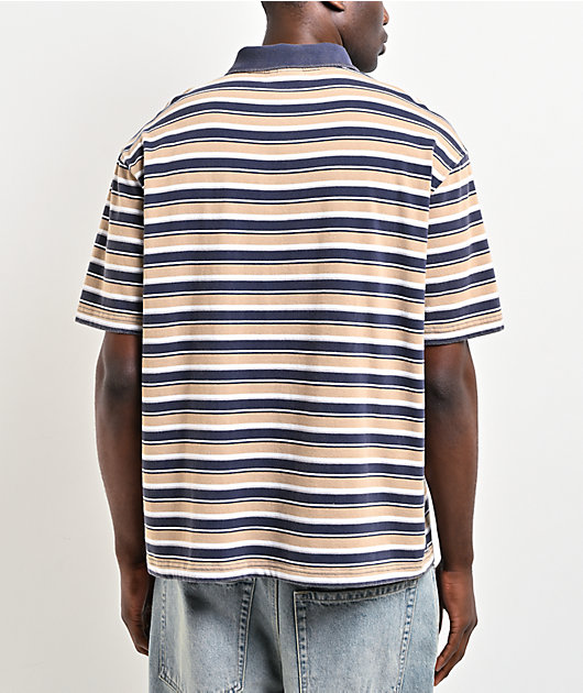 Empyre Loser Cool Stripe Blue Polo Shirt