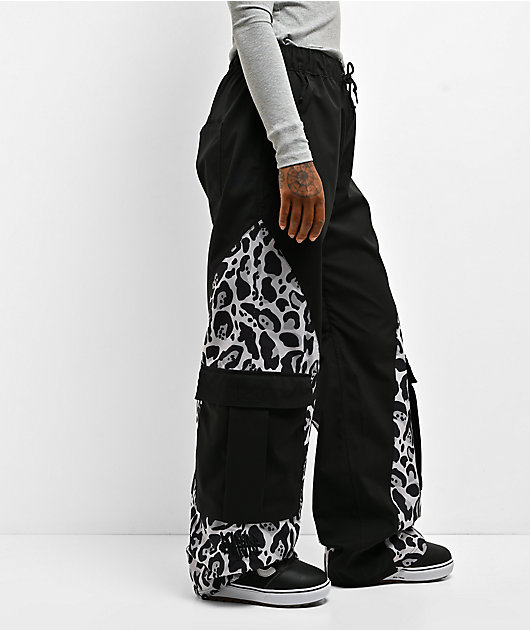 Empyre Lucky Duck Black & Grey Leopard 10K Snowboard Pants