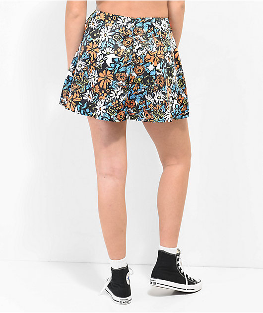 Buy Devil Girl's Casual Floral Print Mini Skirt (Multicolour,C01) at  Amazon.in