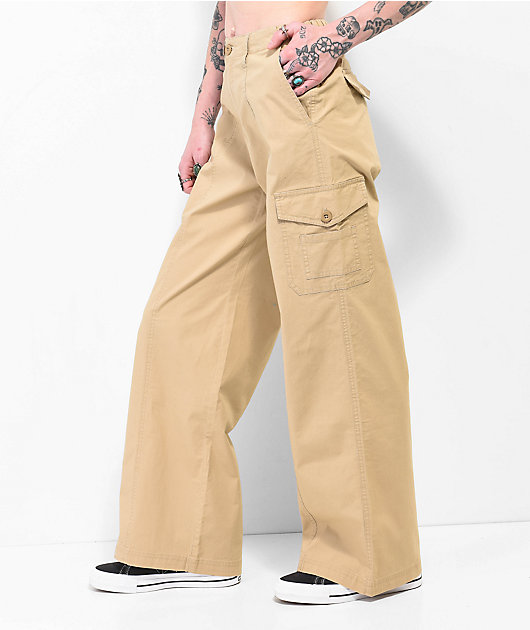 Empyre Maisie Incense Brown Low Rise Cargo Pants