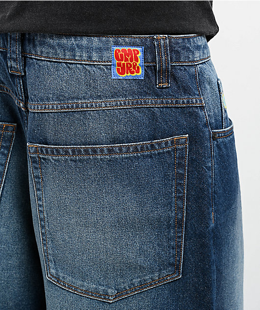 Empyre Midnight Dark Blue Wash Ultra Wide Skate Jeans