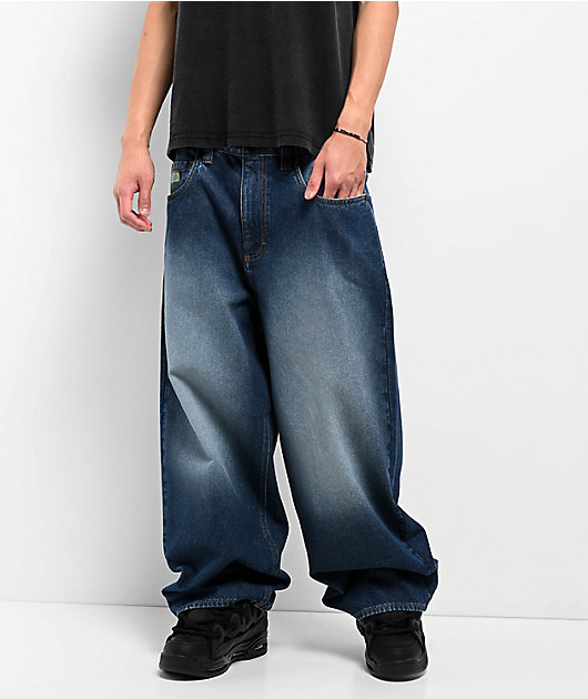 Empyre Midnight Dark Blue Wash Ultra Wide Skate Jeans | Zumiez