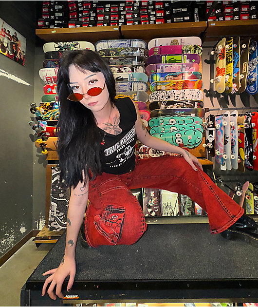 Empyre Miller Mini Oval Red & Silver Sunglasses
