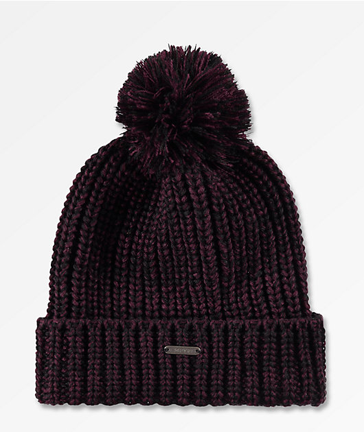 Empyre Morley gorro morado y negro con pompón