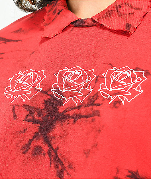 Empyre Morna Roses Red & Black Tie Dye Sweatshirt